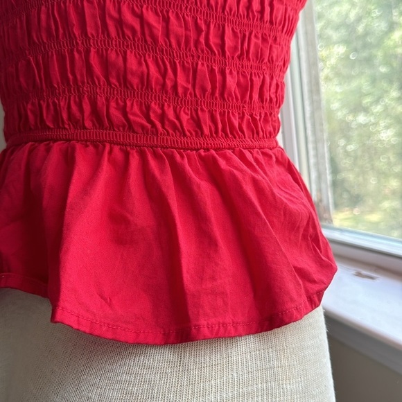 Red shirt with Smocked Ruffle - Picture 4 of 5